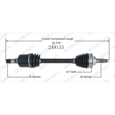 New CV Shaft by WORLDPARTS - 249133 pa2