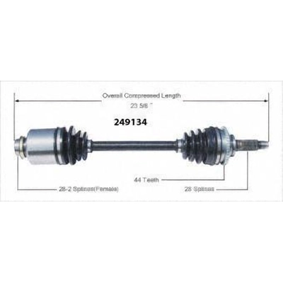 New CV Shaft by WORLDPARTS - 249134 pa1