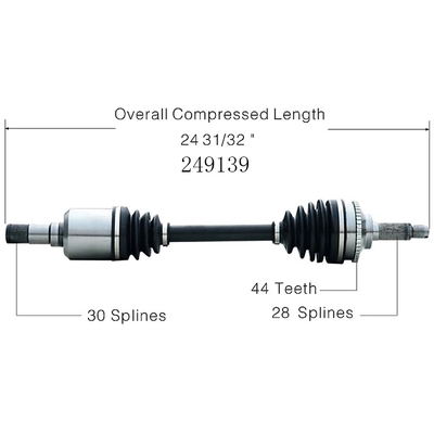 New CV Shaft by WORLDPARTS - 249139 pa2