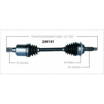 New CV Shaft by WORLDPARTS - 249141 pa1