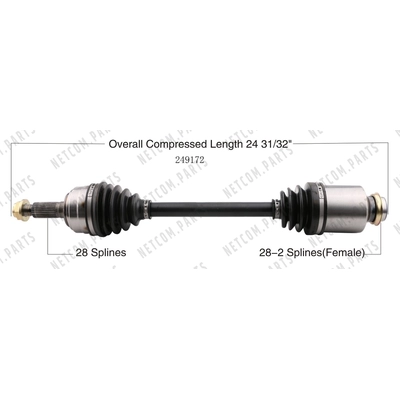 New CV Shaft by WORLDPARTS - 249172 pa1