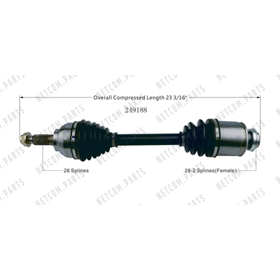 New CV Shaft by WORLDPARTS - 249188 pa1