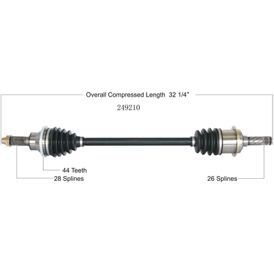 New CV Shaft by WORLDPARTS - 249210 pa1