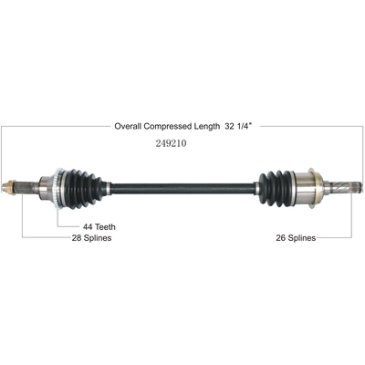 New CV Shaft by WORLDPARTS - 249210 pa2