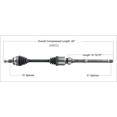 New CV Shaft by WORLDPARTS - 249212 pa1