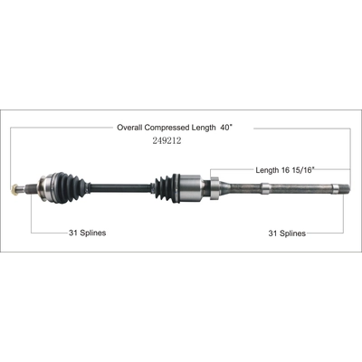 New CV Shaft by WORLDPARTS - 249212 pa2