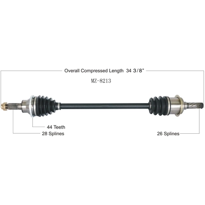 New CV Shaft by WORLDPARTS - 249213 pa1