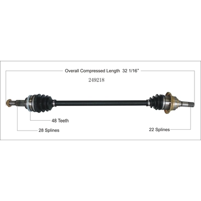 New CV Shaft by WORLDPARTS - 249218 pa1