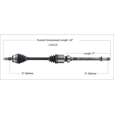 New CV Shaft by WORLDPARTS - 249220 pa2