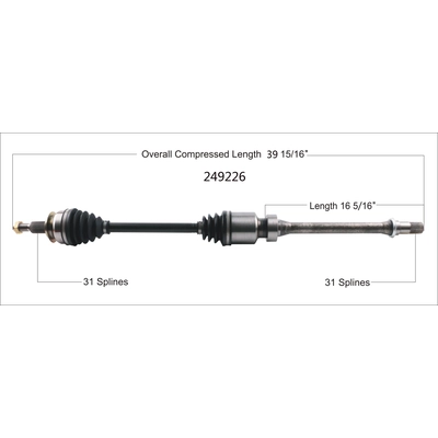 New CV Shaft by WORLDPARTS - 249226 pa2