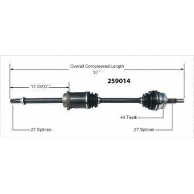 New CV Shaft by WORLDPARTS - 259014 pa1