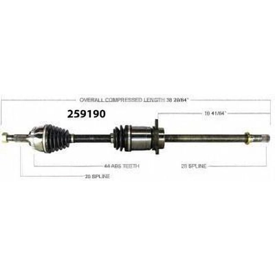 New CV Shaft by WORLDPARTS - 259190 pa1