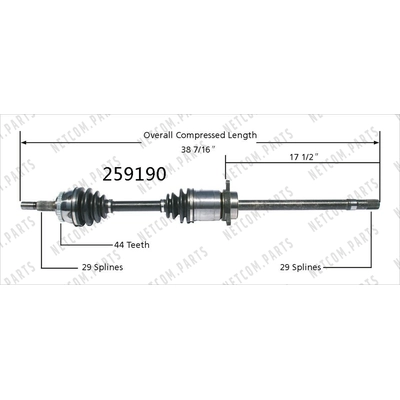 New CV Shaft by WORLDPARTS - 259190 pa2