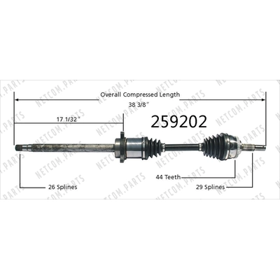 New CV Shaft by WORLDPARTS - 259202 pa1