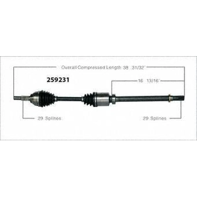 New CV Shaft by WORLDPARTS - 259231 pa1