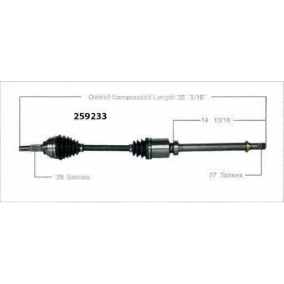 New CV Shaft by WORLDPARTS - 259233 pa1