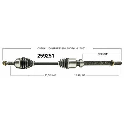 New CV Shaft by WORLDPARTS - 259251 pa2