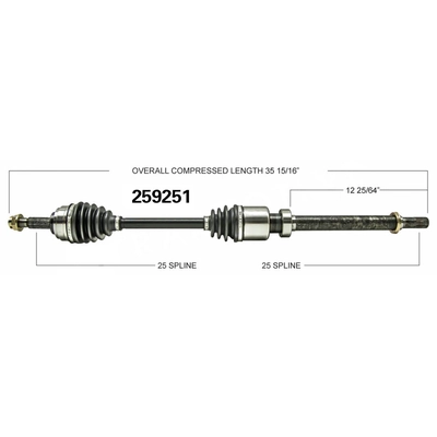 New CV Shaft by WORLDPARTS - 259251 pa3