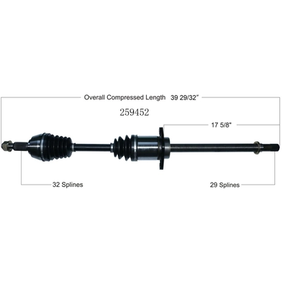 Arbre CV neuf by WORLDPARTS - 259452 pa2