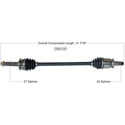 New CV Shaft by WORLDPARTS - 299105 pa1