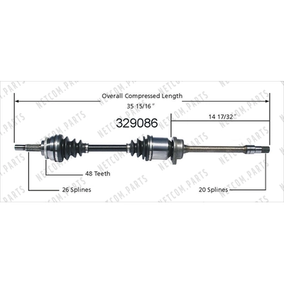 Arbre CV neuf by WORLDPARTS - 329086 pa2