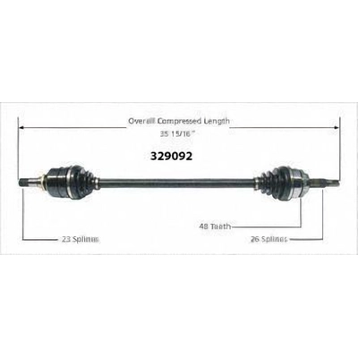 New CV Shaft by WORLDPARTS - 329092 pa1