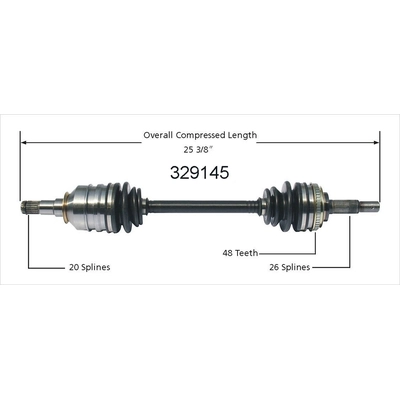 Arbre CV neuf by WORLDPARTS - 329145 pa2