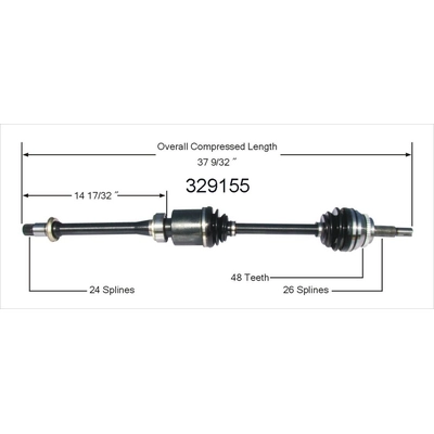 New CV Shaft by WORLDPARTS - 329155 pa2