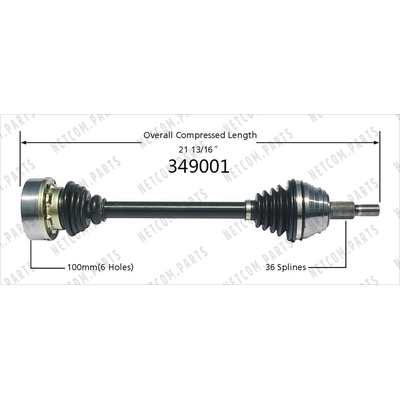 New CV Shaft by WORLDPARTS - 349001 pa1