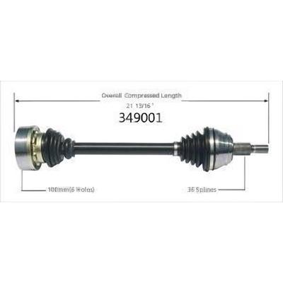 New CV Shaft by WORLDPARTS - 349001 pa2