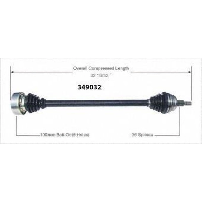 New CV Shaft by WORLDPARTS - 349032 pa1