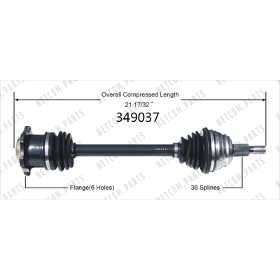 New CV Shaft by WORLDPARTS - 349037 pa1