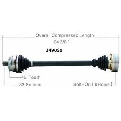 New CV Shaft by WORLDPARTS - 349050 pa1