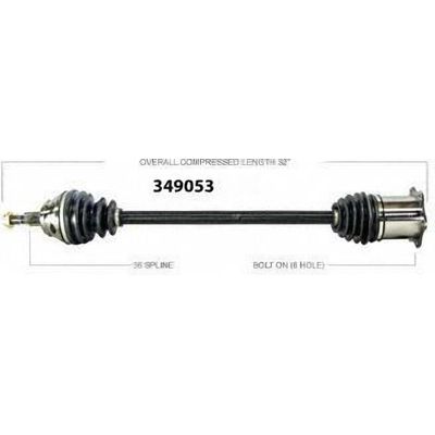 New CV Shaft by WORLDPARTS - 349053 pa1