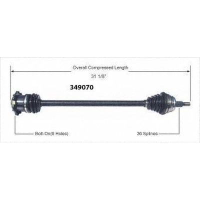 New CV Shaft by WORLDPARTS - 349070 pa1