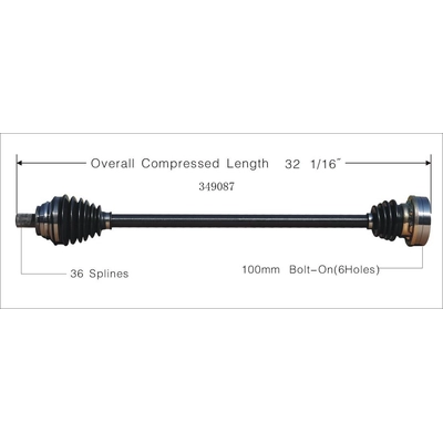 WORLDPARTS - 349087 - New CV Shaft pa1