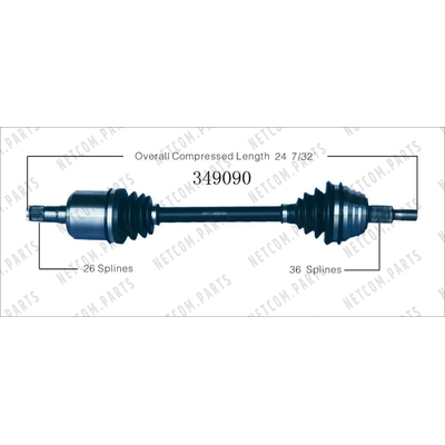 New CV Shaft by WORLDPARTS - 349090 pa2