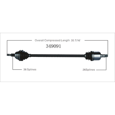 New CV Shaft by WORLDPARTS - 349091 pa2