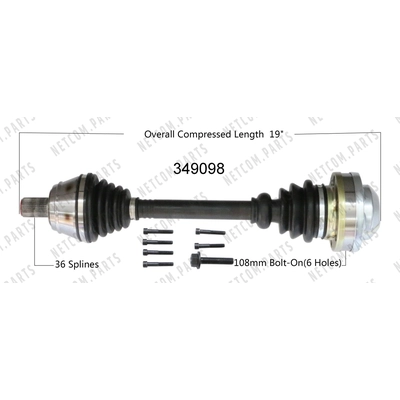 New CV Shaft by WORLDPARTS - 349098 pa1