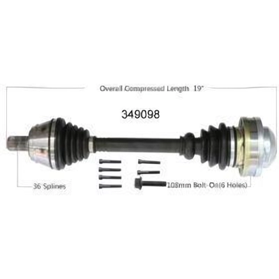 New CV Shaft by WORLDPARTS - 349098 pa2