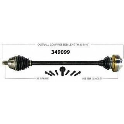 New CV Shaft by WORLDPARTS - 349099 pa1