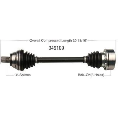 New CV Shaft by WORLDPARTS - 349109 pa1