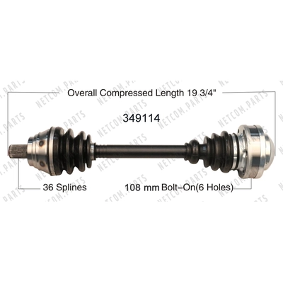 New CV Shaft by WORLDPARTS - 349114 pa2