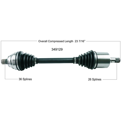 New CV Shaft by WORLDPARTS - 349129 pa1