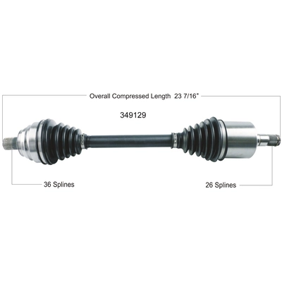 New CV Shaft by WORLDPARTS - 349129 pa2