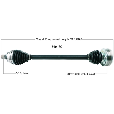 New CV Shaft by WORLDPARTS - 349130 pa1