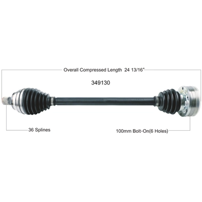 New CV Shaft by WORLDPARTS - 349130 pa2