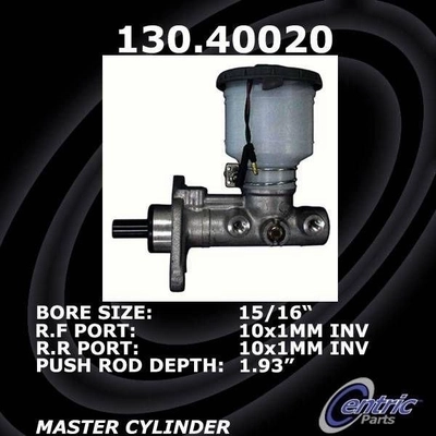 New Master Cylinder by CENTRIC PARTS - 130.40020 pa3