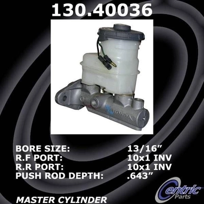 New Master Cylinder by CENTRIC PARTS - 130.40036 pa4