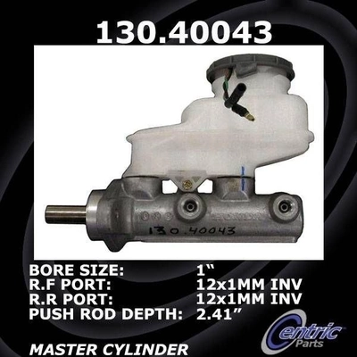 New Master Cylinder by CENTRIC PARTS - 130.40043 pa3